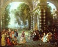 Les Plaisirs du bal Jean Antoine Watteau classique rococo